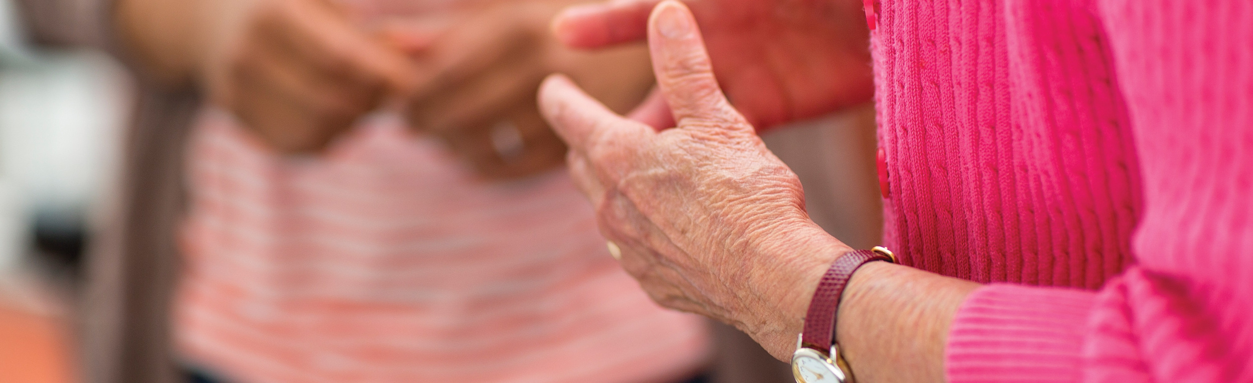 Close up of a woman's hands.