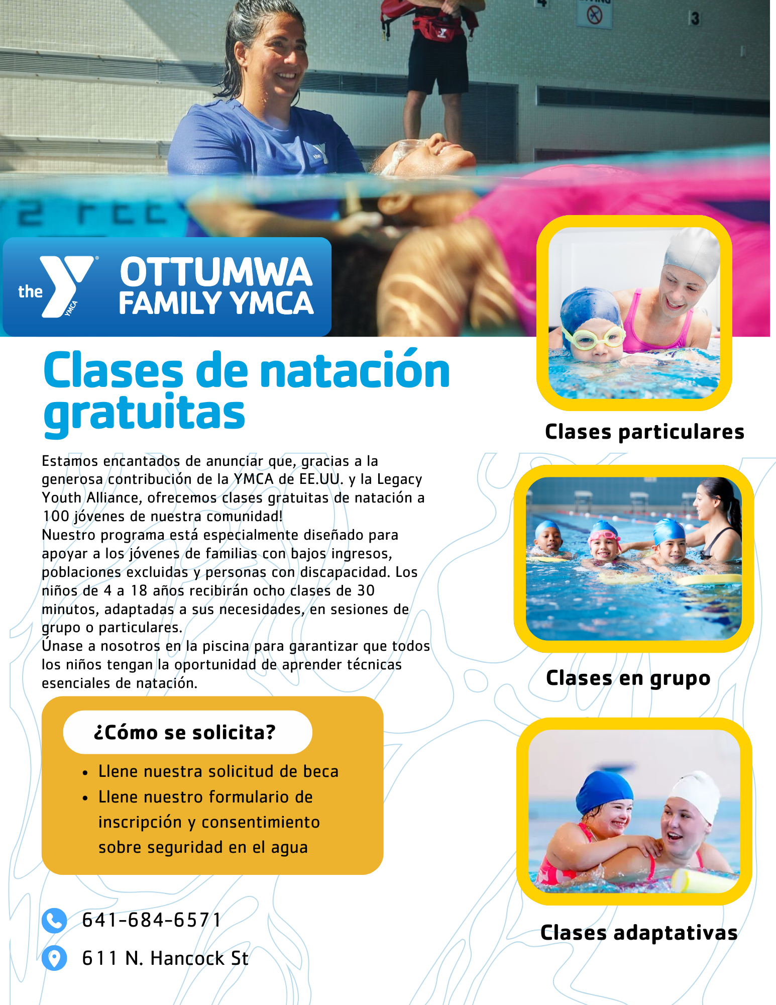 Grant Swim Lesson Flyer