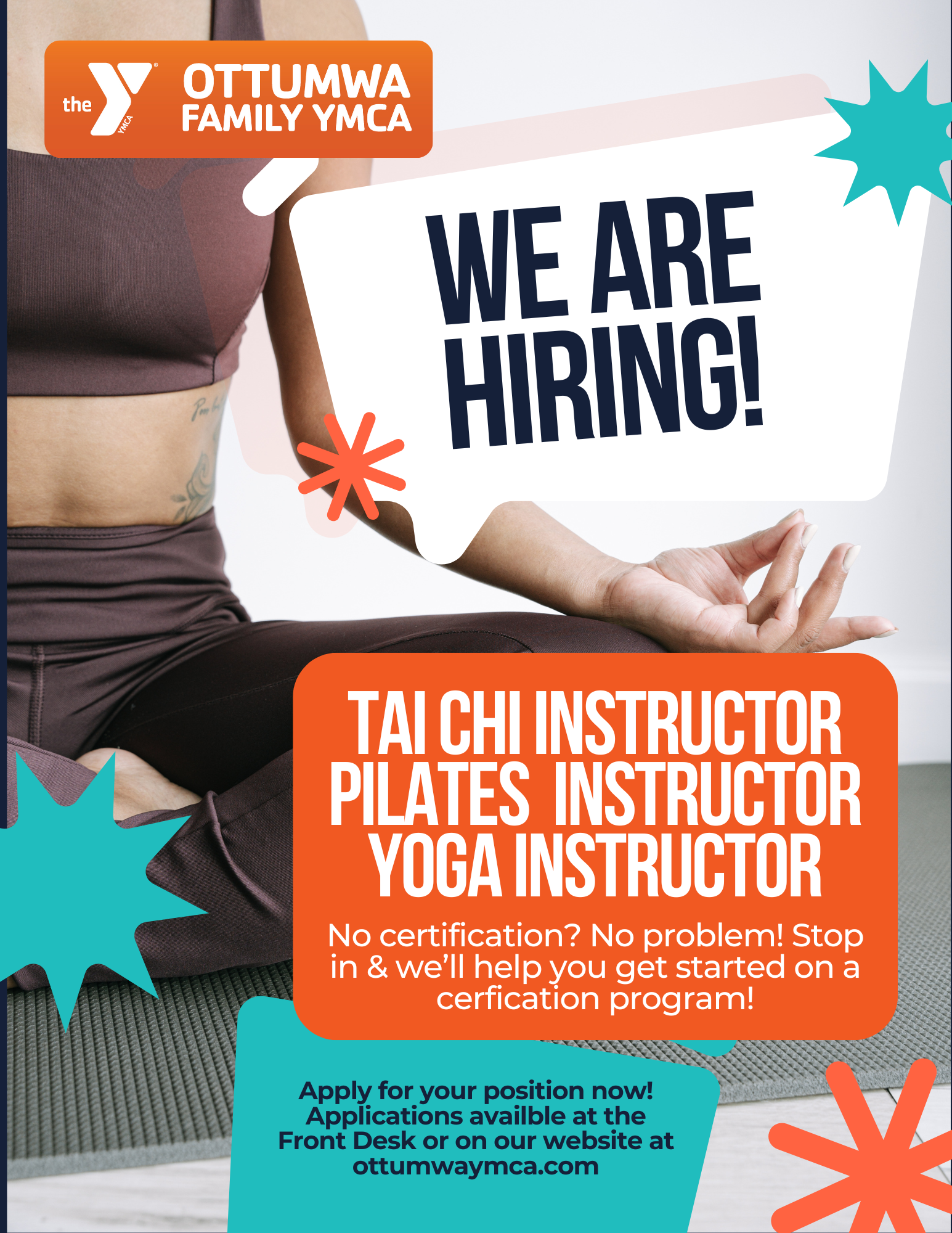 Hiring Fitness Instructors, call 641-684-6581 for details.