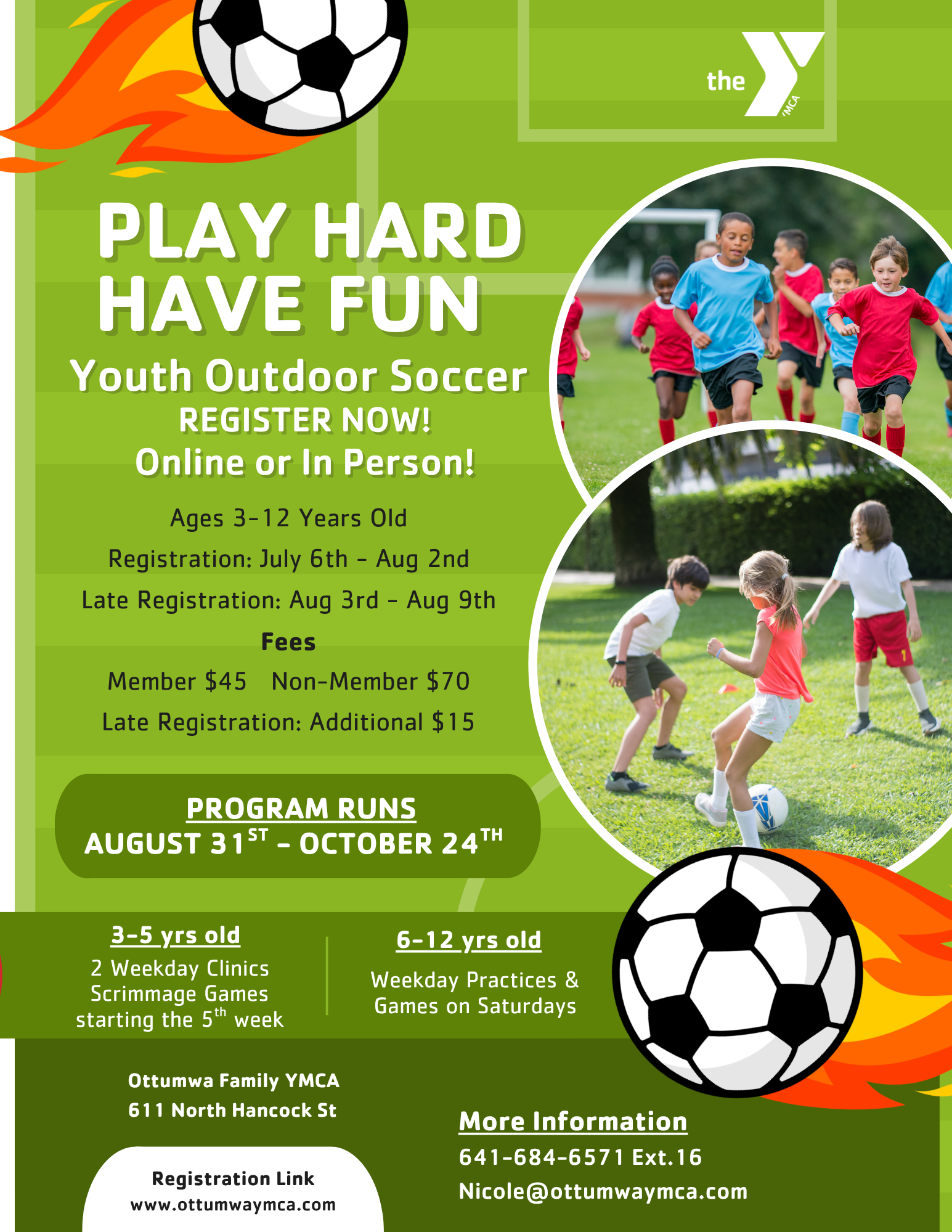 Outdoor Soccer Registration Flyer